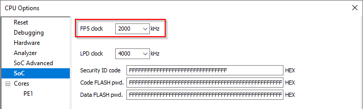 HF_CPU Options