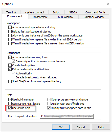 OnlineHelpCheckbox