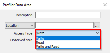 Profiler-data-area-Access-Type-Write