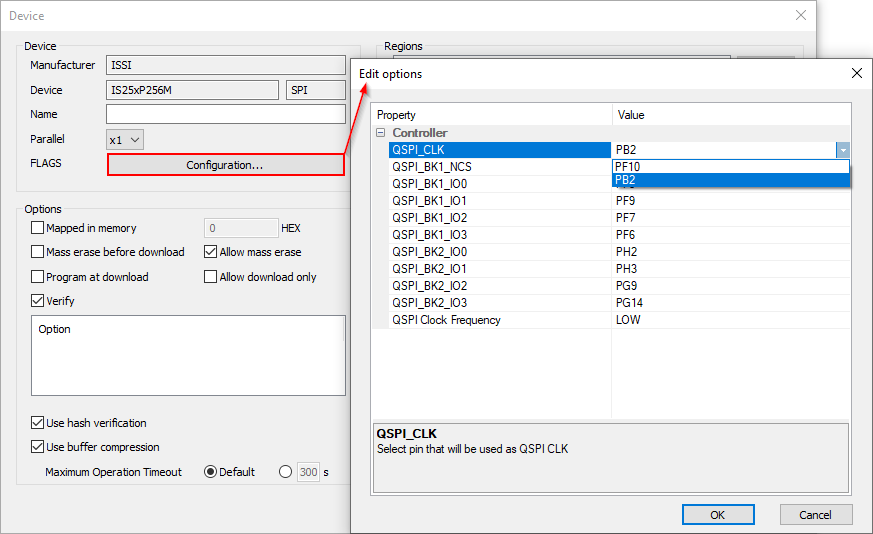 QSPIprogrammingSTM32h750