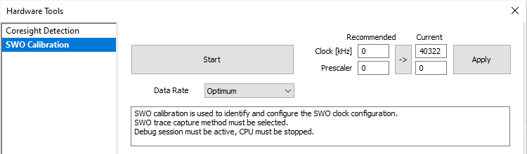 SWO-calibration