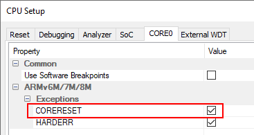 XMC1000CoreReset