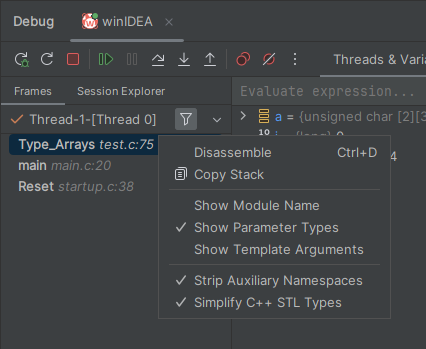 CLion-disassemble