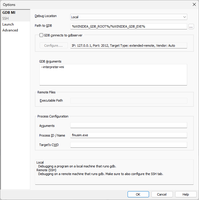 gdb-options-etas-vecu-builder-winidea