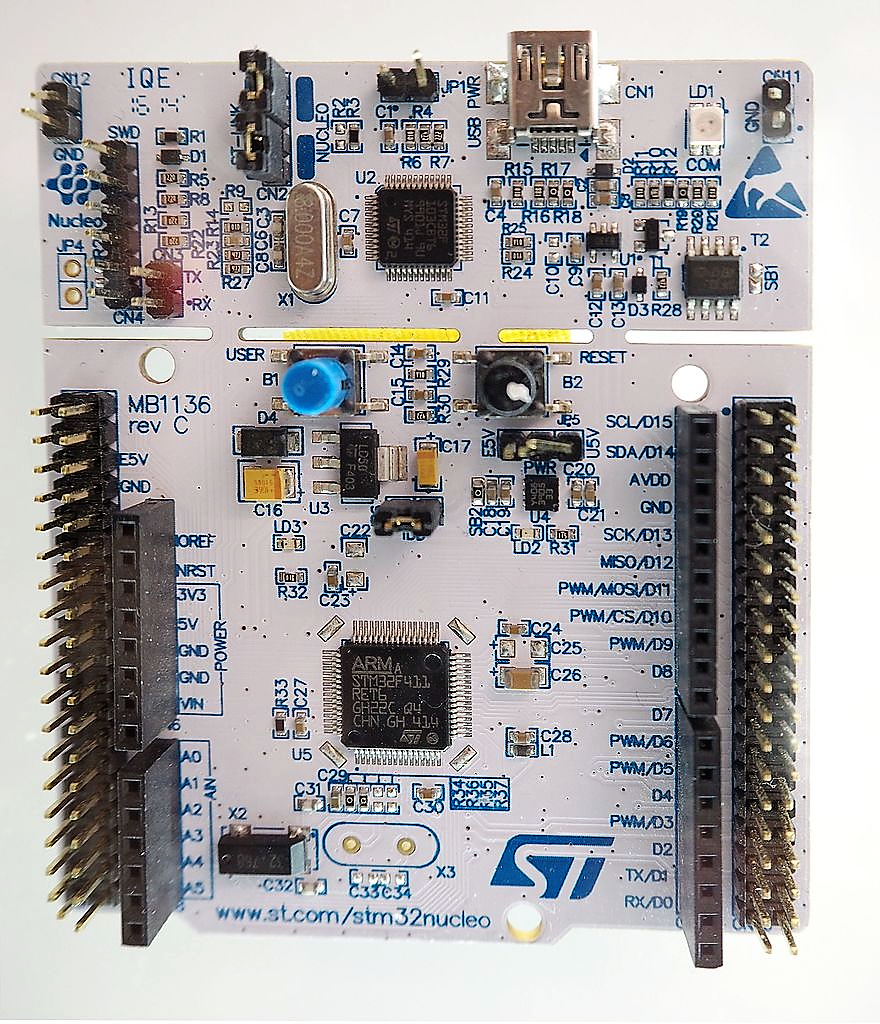 STM32 Nucleo Board featuring a Cortex-M4 processor
